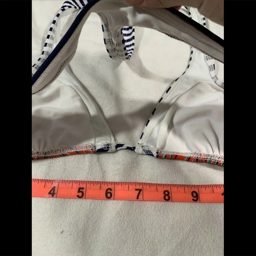 NEW $85 Mia Marcelle Michon Combo Print Bikini Top [SZ‎ XS ]